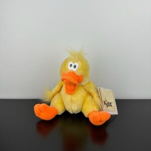 Russ Berrie Rare Luv Pets Lil Webster Yellow Orange Duck 5” Plush Luv Pet NWT